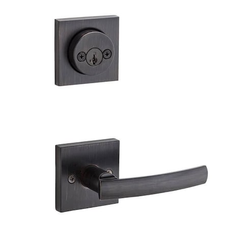 Kwikset Sydney Lever Interior Double Cylinder Handleset Trim 967SYL-SQT-11P-SMT